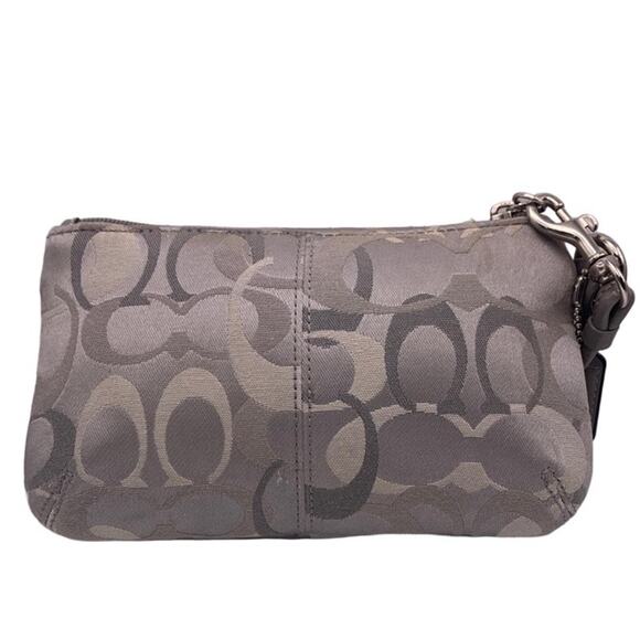 COACH y2k Signature Gray Wristlet - Picture 3 of 10